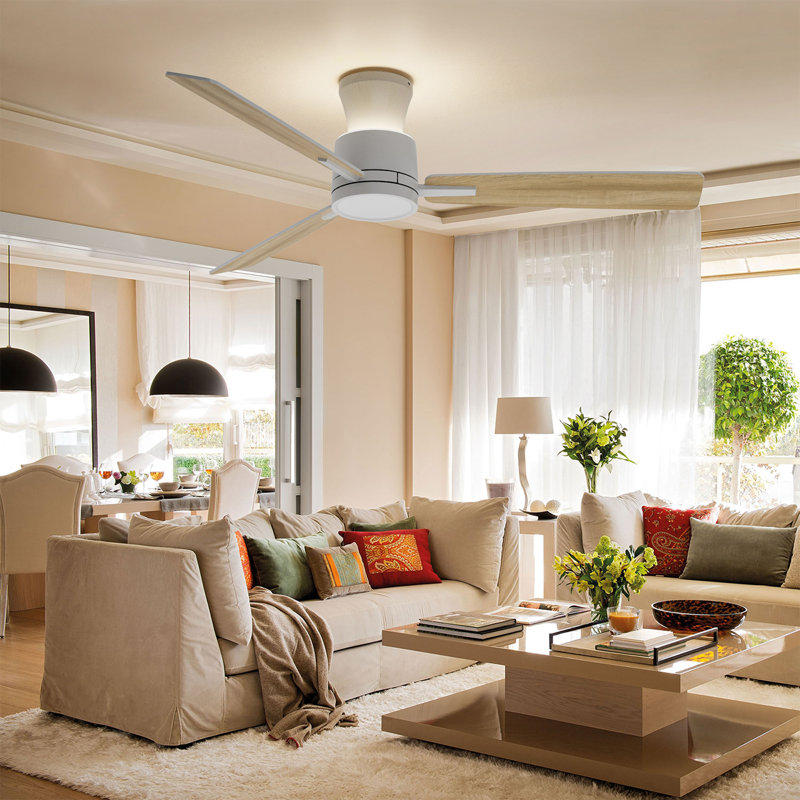 2pcs 52 Inch Ceiling Fan With Light, White