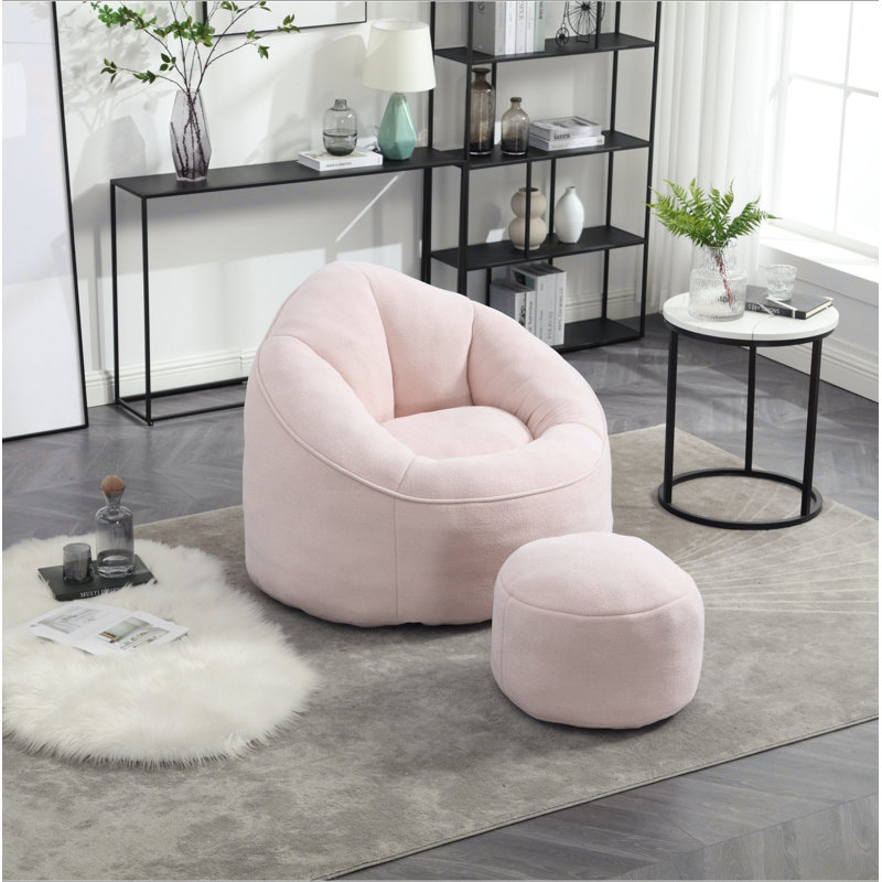 Fauteuil à billes Bedding, Coton rose