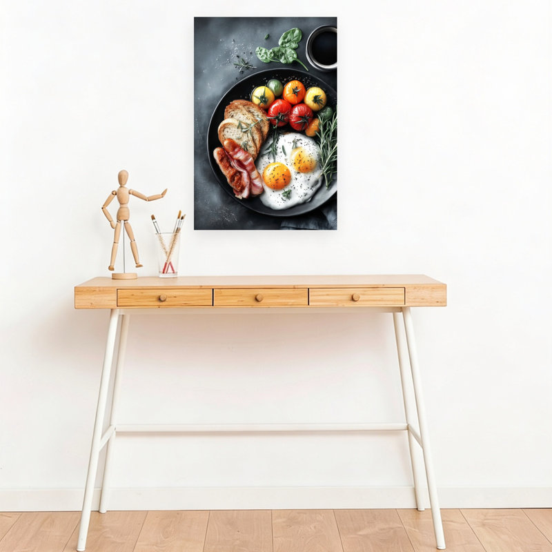 Art mural contemporain cerise, 18" H x 12" W