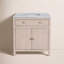 Nora 32 in. W Marble Top Bathroom Vanity, Light Oak Brown-1414448578