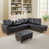 Black White Faux Leather selected