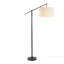 Lampe sur pied contemporaine 69 "en métal avec abat-jour en lin Casper de Grandview Gallery-81044057