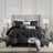 7 Piece Tufted Comforter Set Black