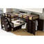 Lit superposé en L avec 3 tiroirs, bureau portable et garde-robe-897664391