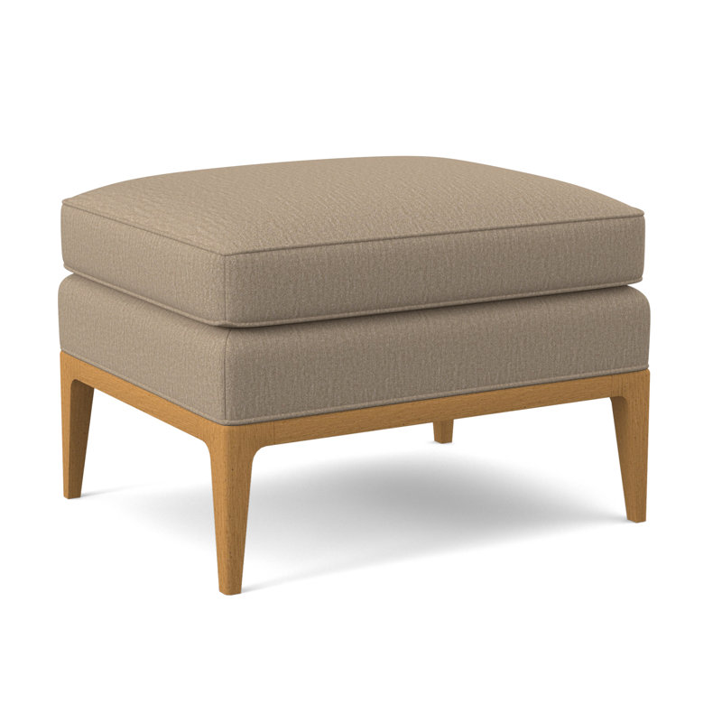 Claxton Ottoman, Sunny Linen, Amber