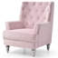 Charmant fauteuil traditionnel à accoudoirs ronds