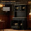 Armoire de cuisine autoportante noire-496068274
