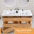 Solenne Wall Mounted Single Bathroom Vanity With Resin Top-1553001454