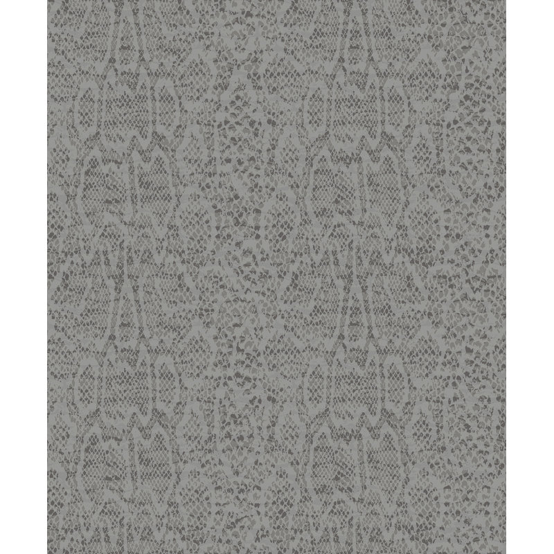 Dolmen 10m x 52.07cm Textured Metallic Finish Paste the Wall Wallpaper Roll, Grey/Silver