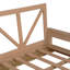 Cadre de lit suspendu en bois d'acacia de taille simple avec balançoire de 16,4 pi pour le jardin, la cour arrière, naturel Topmat-1570113266