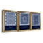 Indigo Tile I - ensemble de 3 impressions sur toile encadrées-73082890-73082889