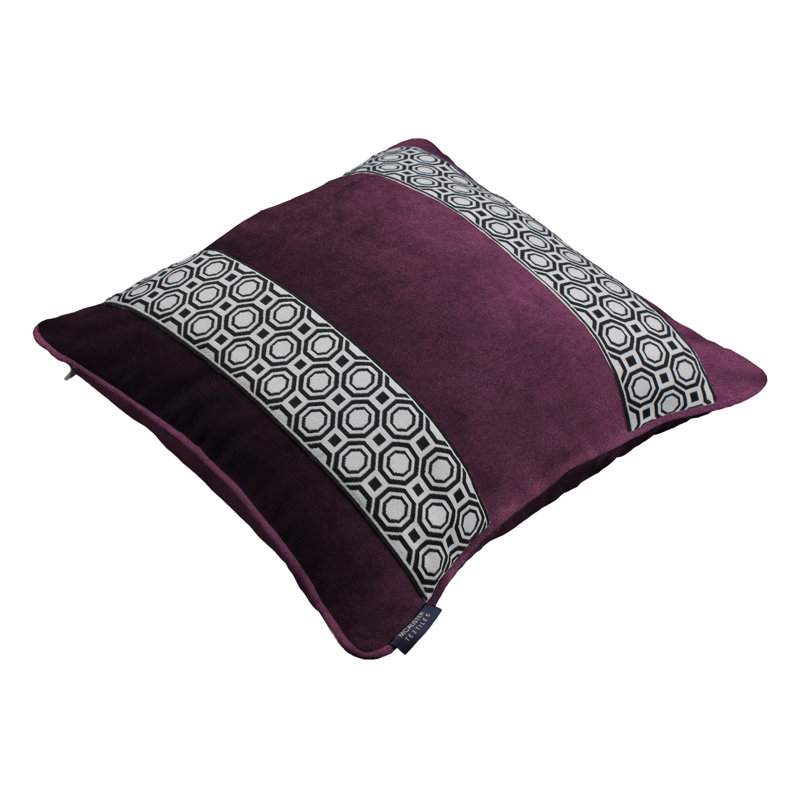 Square Throw Cushion, Aubergine, 60cm H x 60cm W x 1cm D