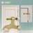 MUNEK Adjustable Hinge Pin Door Stop, Polished Brass Finish with White Rubber Tip, 3-Pack