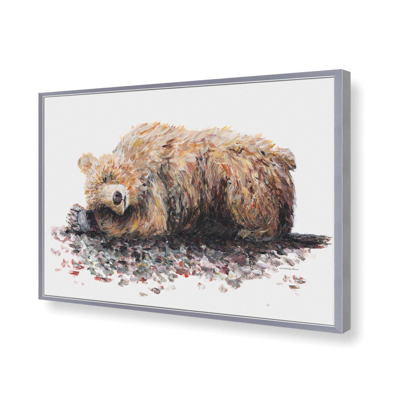 «Long Winter's Nap» par Kamdon Kreations, reproduction d'art, H 33,5 po x l 49,5 po, Argent, Impression encadrée
