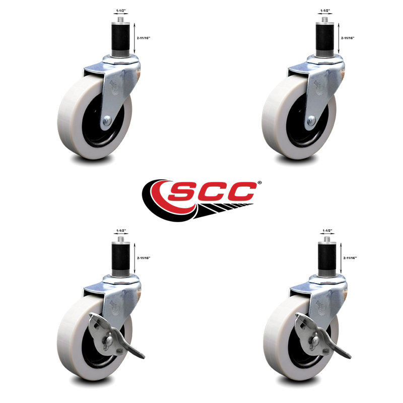 4-Piece Thermoplastic Caster Set