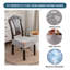 Housse de siège extensible imperméable, chaise de salle à manger pour 4 ensembles de housses de chaise lavables amovibles, housses arrière, gris clair-130024066