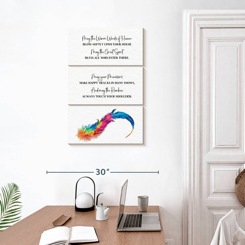 Tergel Feather Prayer, 32" H x 20" W