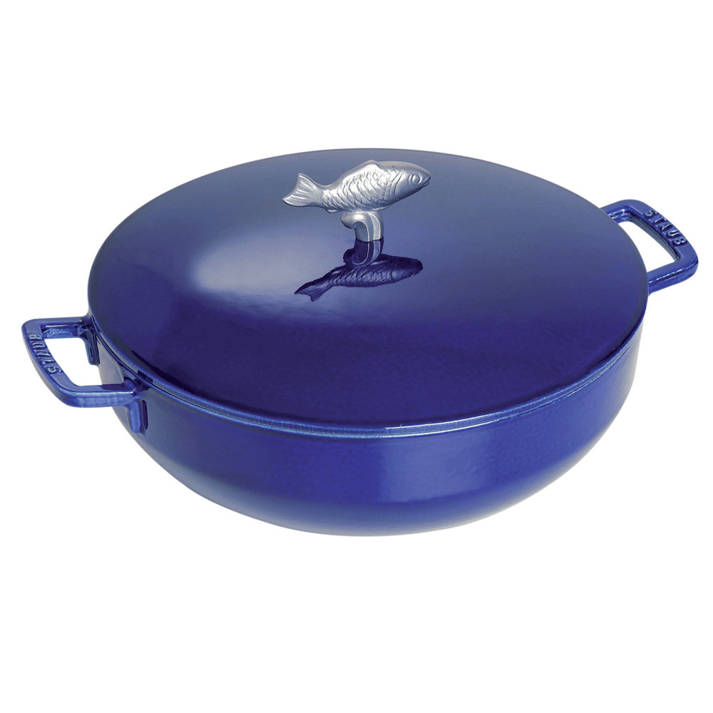 Staub Cast Iron 5-qt Bouillabaisse Pot - Dark Blue Staub