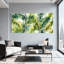 Palmiers, feuilles de palmier tropicales, ensemble de 3 impressions sur toile-306767002