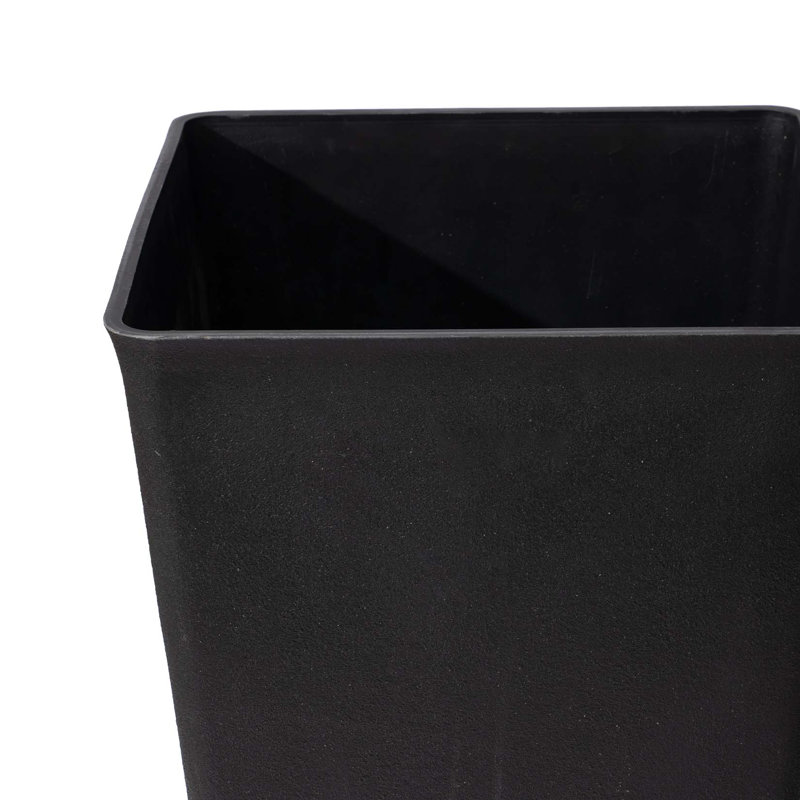 Amimma Self-Watering Rectangular Tall Planters, 20" H x 12" W x 12" D, Black, 2