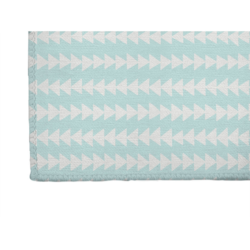 Tribal Arrows Kids Play Mat, Rectangle 5' x 7', Light Blue/Blue