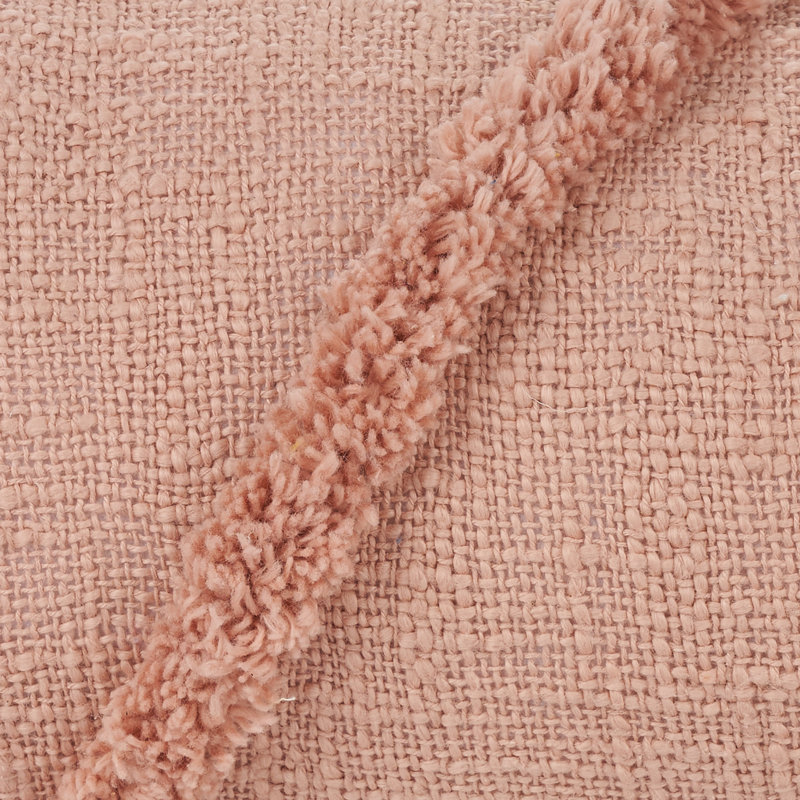 SH018-006020 Life Styles Contemporary Textured Distressed Diamond Throw Pillows, Blush