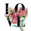 «Love Black» - reproduction encadrée pour fleurs décoratives-1185973191-1185973188