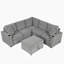 Canapé-lit modulaire convertible en L 84,7 po