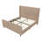 Headboard Corduroy Upholstered Bed Frame with Vertical Stripe Wingback and High Footboard No Box Spring Needed-110126996-110127002