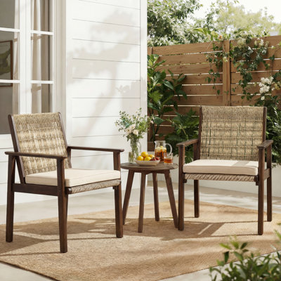 Chaises de salle à manger d'extérieur Ullman Modern Coastal Acacia
