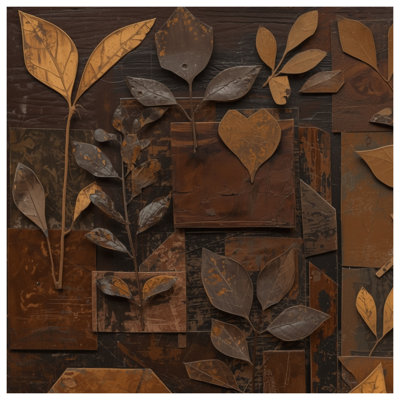 Couvertures d'art feuilles brunes