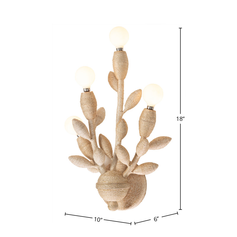 Branche 4 LT Warm Ivory Wall Sconce Kalco