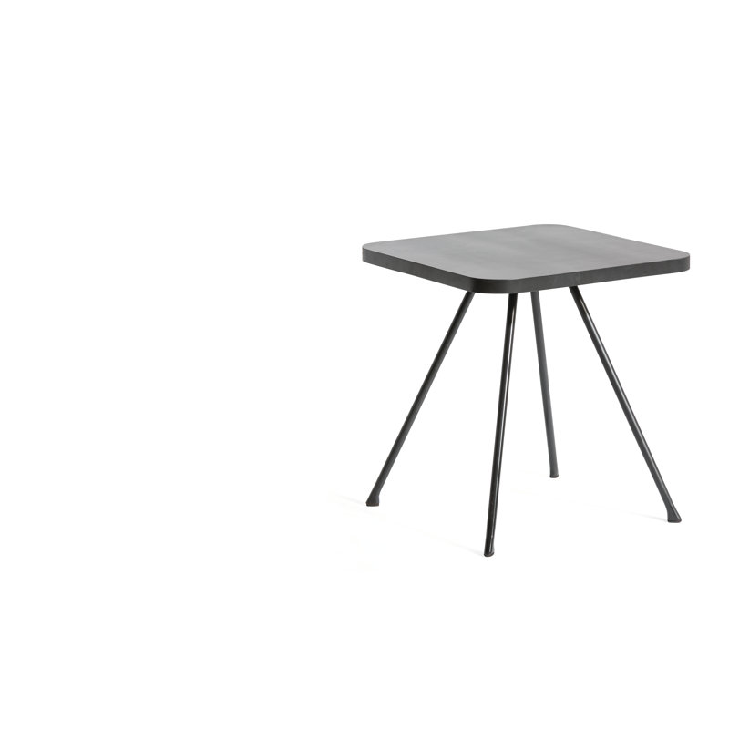 Attol Outdoor Square Coffee Table, Anthracite, 17.63" W x 17.63" L x 19.19" H