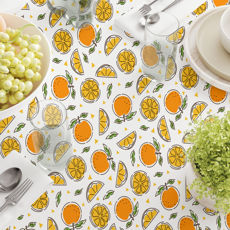 Rectangular Cotton Twill Tablecloth, 60'' D x 84'' L