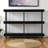 Darcy 3-Tier Black Finish Entryway Accent Table With Metal Leg, 33.84" H X 46.99" W X 11.75" D
