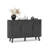 47'' Modern Sideboard Buffet Cabinet With Drawers, Adjustable Shelves, Sliding Doors, And Rounded Edges, Storage Credenza For Kitchen, Dining Room, Living Room, Black Or Walnut Finish-131277451