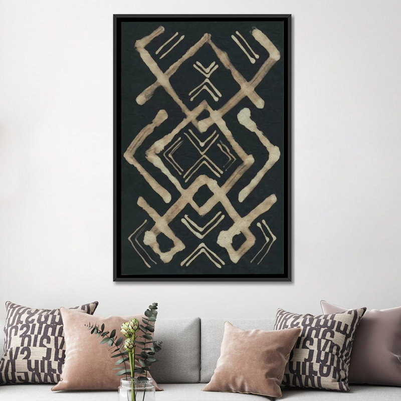 « udaka study vi », reproduction d’impression sur toile, H 26 po x l 18 po x P 1,5 po, Toile avec cadre noir, Pas de tapis