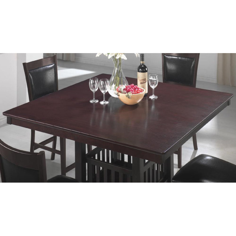 Norry Square Counter Height Table with Storage in Brown
