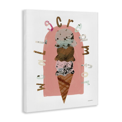  «All Scream For Ice Cream», art mural sur toile par Haley Knighten