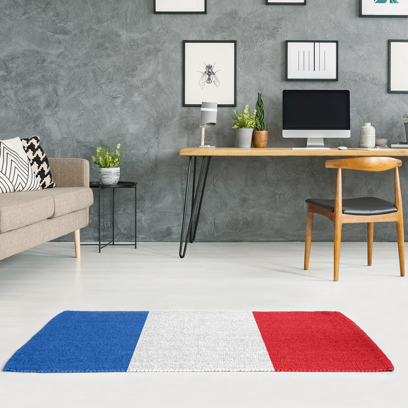 Tapis bleu/rouge, Rectangle 5 pi x 7 pi