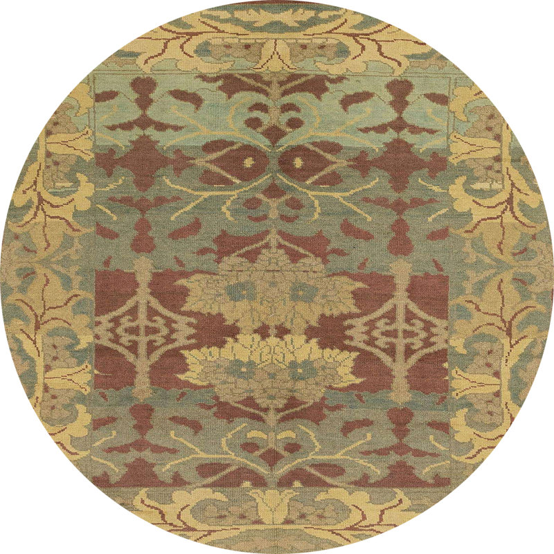 Abstract Indoor Rug, Round 6'