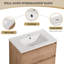Meuble-lavabo mural simple 24,03 po avec plateau en céramique Alysandra