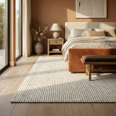 Rug Branch Eira 5' x 8' (5'3" x 7'7") Beige/Brown Abstract Indoor Area Rug, Comtemporary, Medium Pile, Stain-Resistant Carpet - Living Room, Bedroom, Dining Room, and Kitchen