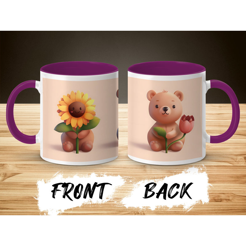 Bear 11oz Accent Coffee Mug, Purple