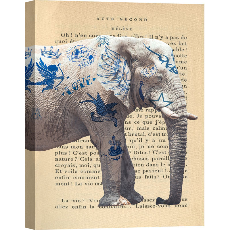 Tattooed Savannah I 1 Piece Wrapped Canvas Wall Art, 70cm H x 50cm W x 4cm D