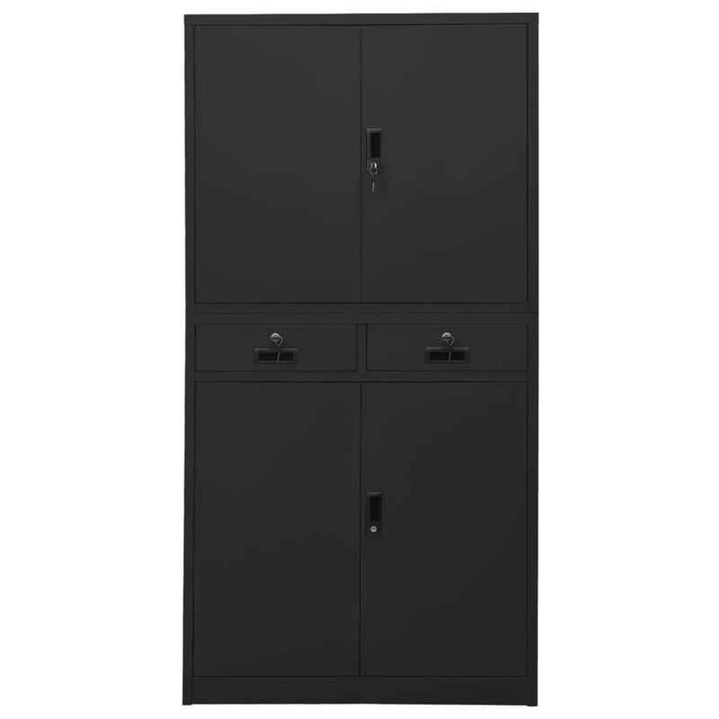 Classeur en métal avec tablettes pour bureau, Anthracite