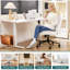 Chaise de bureau Aguilera avec assise large de 66 cm (26 pouces), piètement croisé, sans accoudoirs et à roulettes-2085797673-2096535494