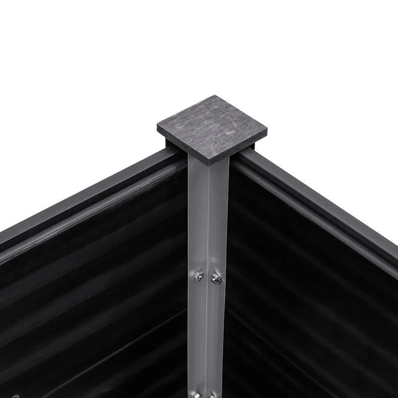 Amadeu Metal Raised Flower Bed, 54cm H x 200cm W x 50cm D