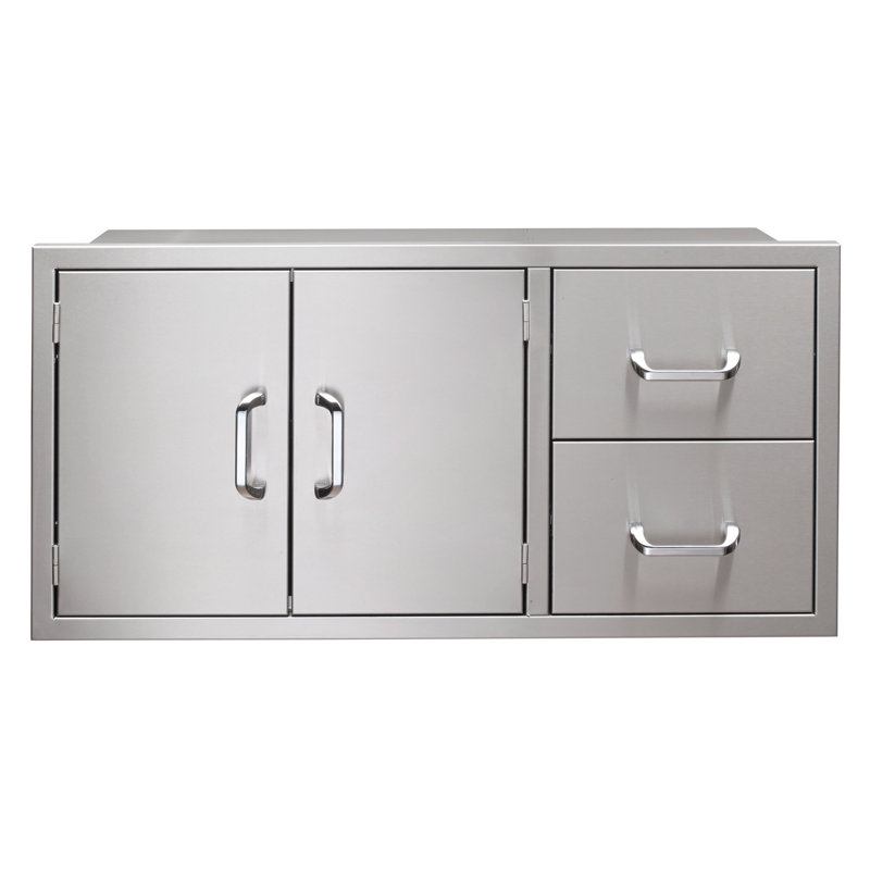 42 Inch Pantry Door and Double Drawer Combo