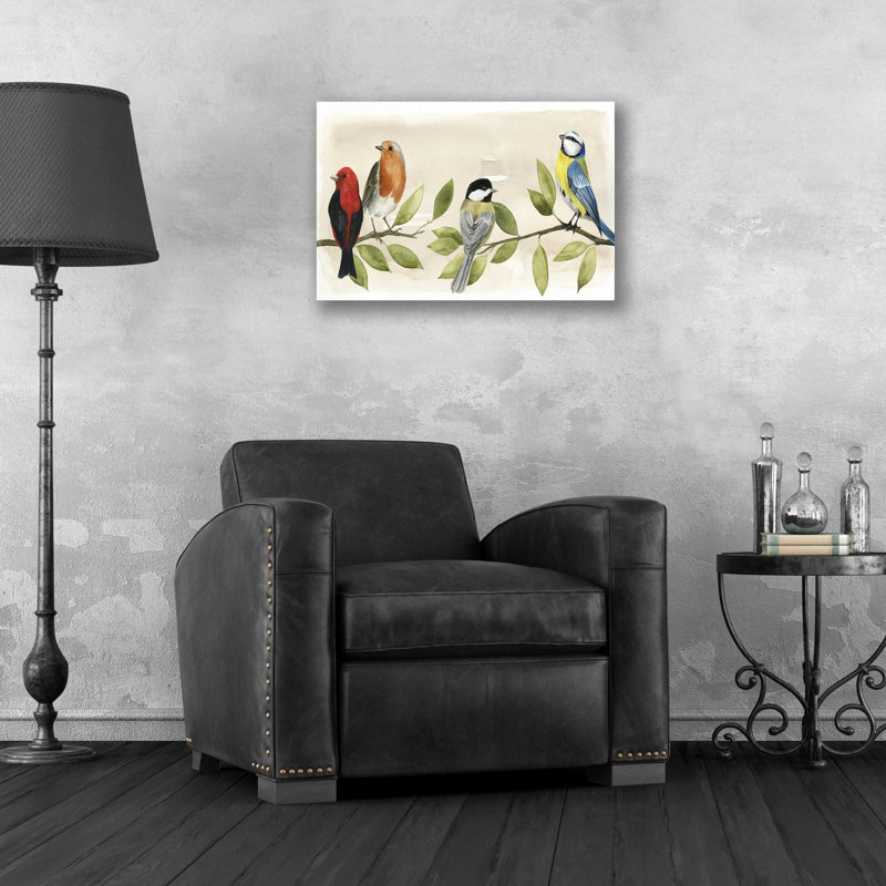 «Treetop Gathering II» par Grace Popp, verre mural en acrylique, H 16 po x l 24 po x P 0,2 po